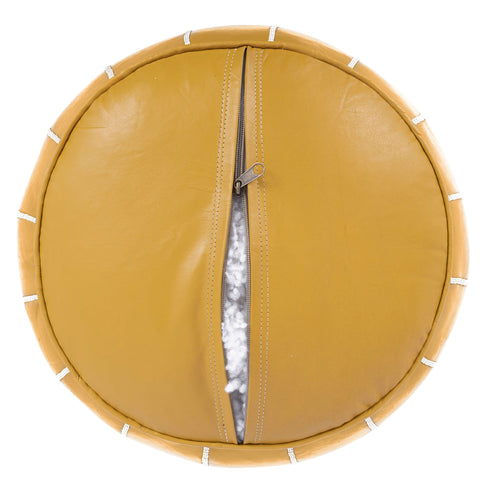 Genuine Leather Pouf Unstuffed - Moroccan Ottoman Footstool, Footrest Cover Boho Decor Bohemian Living Room, Bedroom, Kids Gift & Wedding Room Hand Stitched by Artisans Used As Hassock pouf ottoman hassock hassocks and ottomans leather pouf hassock furniture pouf ottoman moroccan pouf pouf ottoman leather ottoman