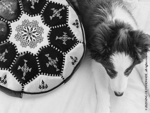 Genuine Leather Pouf Unstuffed - Moroccan Ottoman Footstool, Footrest Cover Boho Decor Bohemian Living Room, Bedroom, Kids Gift & Wedding Room Hand Stitched by Artisans Used As Hassock pouf ottoman hassock  hassocks and ottomans leather pouf hassock furniture pouf ottoman moroccan pouf pouf ottoman leather ottoman