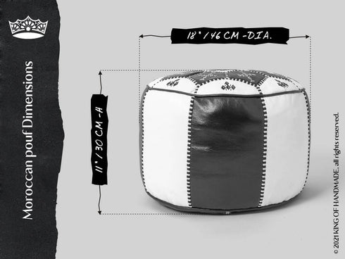 Genuine Leather Pouf Unstuffed - Moroccan Ottoman Footstool, Footrest Cover Boho Decor Bohemian Living Room, Bedroom, Kids Gift & Wedding Room Hand Stitched by Artisans Used As Hassock pouf ottoman hassock  hassocks and ottomans leather pouf hassock furniture pouf ottoman moroccan pouf pouf ottoman leather ottoman