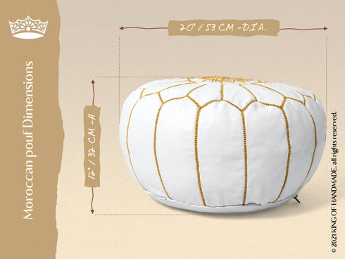 Genuine Leather Pouf Unstuffed - Moroccan Ottoman Footstool, Footrest Cover Boho Decor Bohemian Living Room, Bedroom, Kids Gift & Wedding Room Hand Stitched by Artisans Used As Hassock pouf ottoman hassock  hassocks and ottomans leather pouf hassock furniture pouf ottoman moroccan pouf pouf ottoman leather ottoman