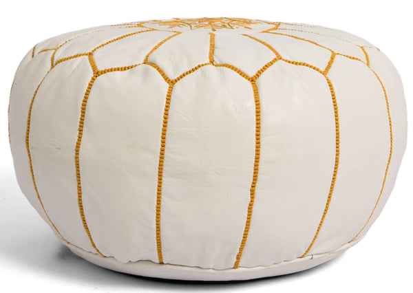 Genuine Leather Pouf Unstuffed - Moroccan Ottoman Footstool, Footrest Cover Boho Decor Bohemian Living Room, Bedroom, Kids Gift & Wedding Room Hand Stitched by Artisans Used As Hassock pouf ottoman hassock hassocks and ottomans leather pouf hassock furniture pouf ottoman moroccan pouf pouf ottoman leather ottoman