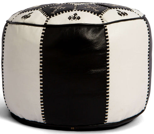 Genuine Leather Pouf Unstuffed - Moroccan Ottoman Footstool, Footrest Cover Boho Decor Bohemian Living Room, Bedroom, Kids Gift & Wedding Room Hand Stitched by Artisans Used As Hassock pouf ottoman hassock  hassocks and ottomans leather pouf hassock furniture pouf ottoman moroccan pouf pouf ottoman leather ottoman