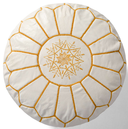 Genuine Leather Pouf Unstuffed - Moroccan Ottoman Footstool, Footrest Cover Boho Decor Bohemian Living Room, Bedroom, Kids Gift & Wedding Room Hand Stitched by Artisans Used As Hassock pouf ottoman hassock  hassocks and ottomans leather pouf hassock furniture pouf ottoman moroccan pouf pouf ottoman leather ottoman