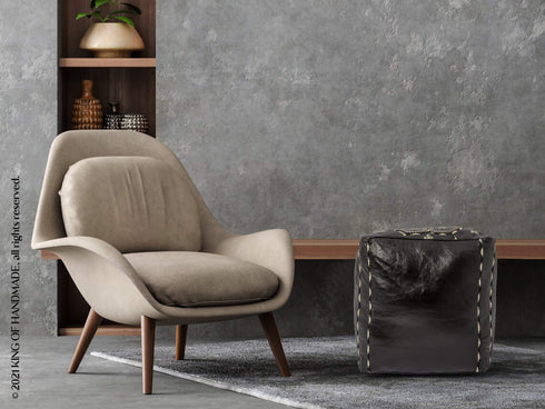 Genuine Leather Pouf Unstuffed - Moroccan Ottoman Footstool, Footrest Cover Boho Decor Bohemian Living Room, Bedroom, Kids Gift & Wedding Room Hand Stitched by Artisans Used As Hassock pouf ottoman hassock  hassocks and ottomans leather pouf hassock furniture pouf ottoman moroccan pouf pouf ottoman leather ottoman