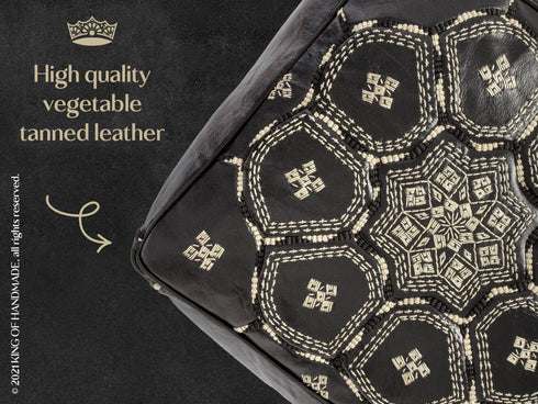 Genuine Leather Pouf Unstuffed - Moroccan Ottoman Footstool, Footrest Cover Boho Decor Bohemian Living Room, Bedroom, Kids Gift & Wedding Room Hand Stitched by Artisans Used As Hassock pouf ottoman hassock  hassocks and ottomans leather pouf hassock furniture pouf ottoman moroccan pouf pouf ottoman leather ottoman