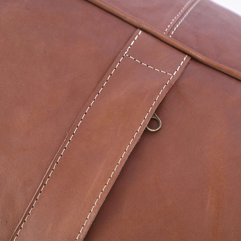 Genuine Leather Pouf Unstuffed - Moroccan Ottoman Footstool, Footrest Cover Boho Decor Bohemian Living Room, Bedroom, Kids Gift & Wedding Room Hand Stitched by Artisans Used As Hassock pouf ottoman hassock hassocks and ottomans leather pouf hassock furniture pouf ottoman moroccan pouf pouf ottoman leather ottoman