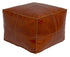 Genuine Leather Pouf Unstuffed - Moroccan Ottoman Footstool, Footrest Cover Boho Decor Bohemian Living Room, Bedroom, Kids Gift & Wedding Room Hand Stitched by Artisans Used As Hassock pouf ottoman hassock  hassocks and ottomans leather pouf hassock furniture pouf ottoman moroccan pouf pouf ottoman leather ottoman