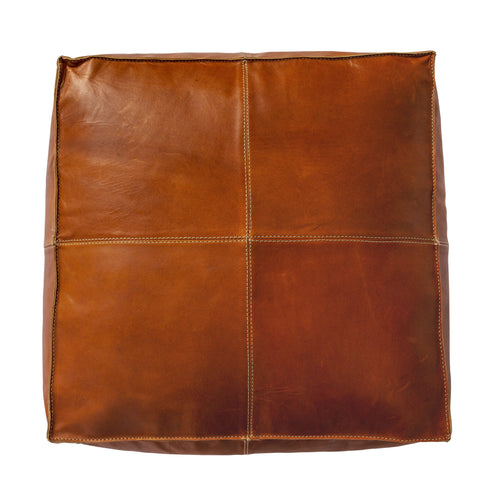 Genuine Leather Pouf Unstuffed - Moroccan Ottoman Footstool, Footrest Cover Boho Decor Bohemian Living Room, Bedroom, Kids Gift & Wedding Room Hand Stitched by Artisans Used As Hassock pouf ottoman hassock  hassocks and ottomans leather pouf hassock furniture pouf ottoman moroccan pouf pouf ottoman leather ottoman