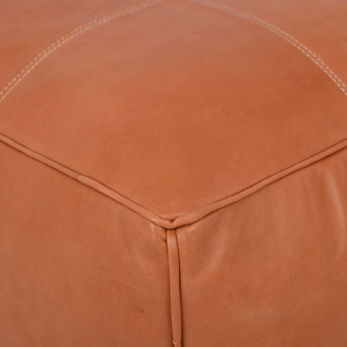 Genuine Leather Pouf Unstuffed - Moroccan Ottoman Footstool, Footrest Cover Boho Decor Bohemian Living Room, Bedroom, Kids Gift & Wedding Room Hand Stitched by Artisans Used As Hassock pouf ottoman hassock hassocks and ottomans leather pouf hassock furniture pouf ottoman moroccan pouf pouf ottoman leather ottoman