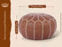 Moroccan Pouf Brown Ottoman - Handmade Footstool