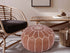 Moroccan Pouf Brown Ottoman - Handmade Footstool