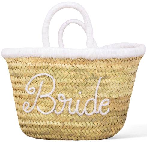 Personalized Large Bride Beach Bag, Custom Bridesmaid Tote