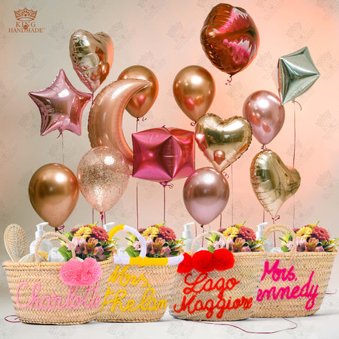 Personalized Large Bride Beach Bag, Custom Bridesmaid Tote