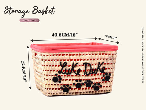 Personalized Cat Toy Basket | Custom Pet Toy Basket