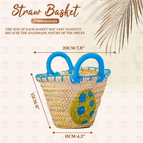 Personalized Create Your Own Easter Moroccan Handmade Straw Basket, Egg Hunts, Spring Birthdays - Customize by Hand with Any Name, Colorful Pompon (Easter, Round) Personalized Touches: Our monogram Easter Baskets for Holiday Are A Memorable Way To Celebrate Easter! Each Basket Can Be Personalized With Your Child’s Name And Colorful Pompon. Makes a great gift: Make Easter Egg Hunts special this year with an unforgettable, one-of-a-kind, personalized basket for your child to proudly display on their egg hunt!