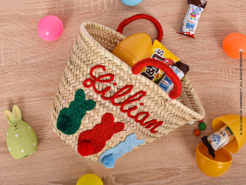 Personalized Handmade Easter Straw Basket: A Delightful and Memorable Gift