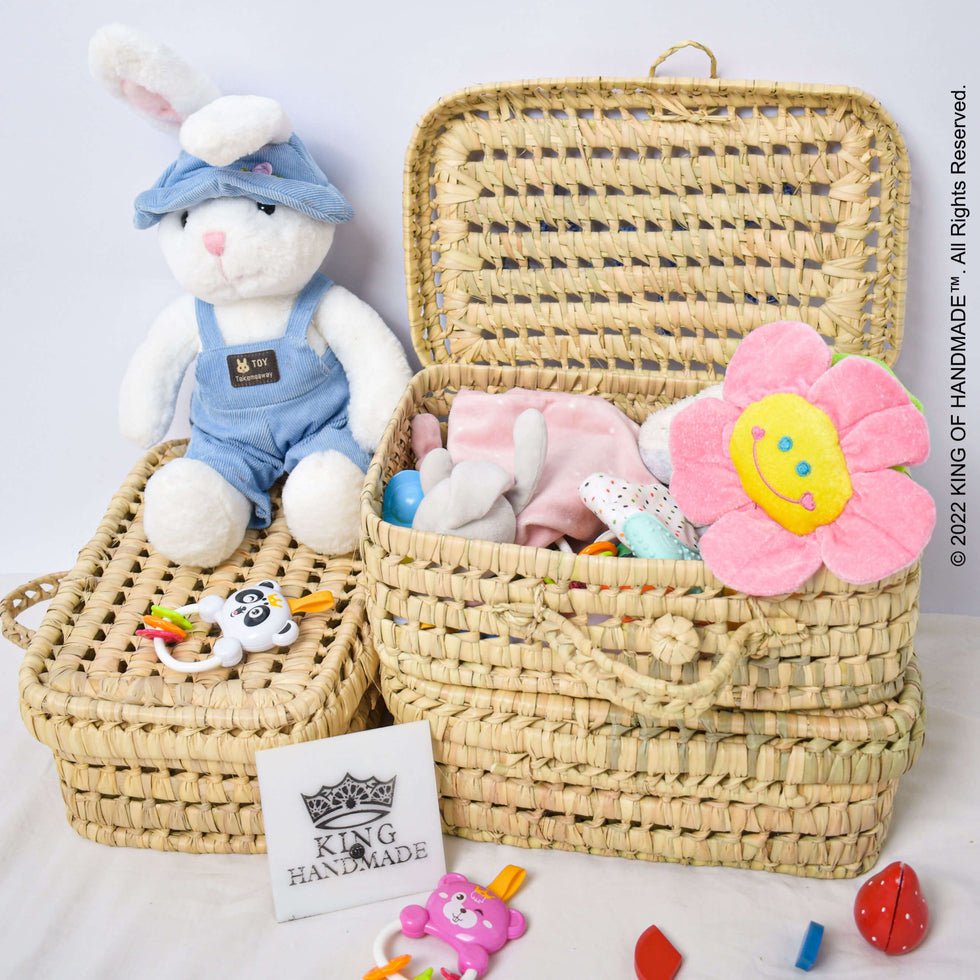 Personalized Baby Gift Basket Set with Lids