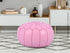 Pink Ottoman Leather Pouf - New Home Gift
