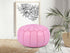 Pink Ottoman Leather Pouf - New Home Gift