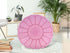Pink Ottoman Leather Pouf - New Home Gift