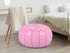 Pink Ottoman Leather Pouf - New Home Gift