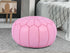 Pink Ottoman Leather Pouf - New Home Gift