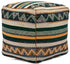 Handmade Dark Green Pouf Ottoman - Boho Decor