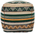 Handmade Dark Green Pouf Ottoman - Boho Decor