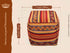 Handmade Ottoman Red Pouf - Boho Deco
