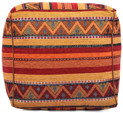 Handmade Ottoman Red Pouf - Boho Deco