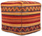 Handmade Ottoman Red Pouf - Boho Deco