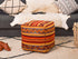Handmade Ottoman Red Pouf - Boho Deco