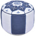 Round Moroccan Pouf - Genuine Leather Ottoman
