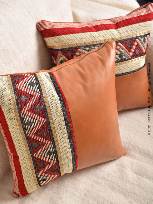 Throw Pillow Cover | Handmade Cushion Cover | Tan