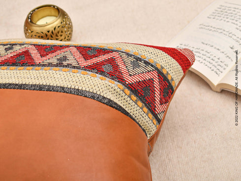 Throw Pillow Cover | Handmade Cushion Cover | Tan