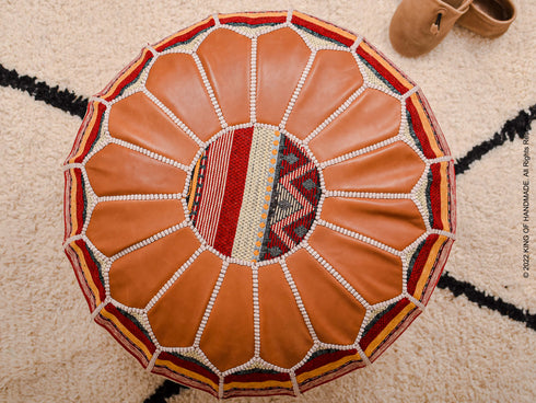 Traditional Moroccan Footstool - New Home Pouf Gift
