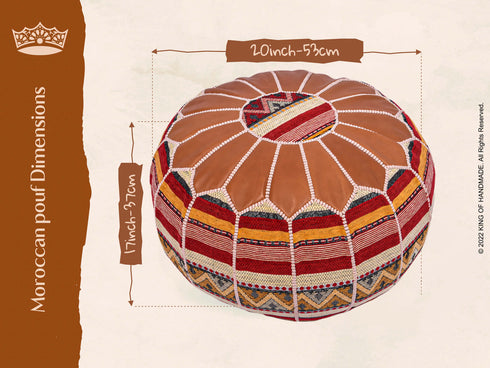 Traditional Moroccan Footstool - New Home Pouf Gift