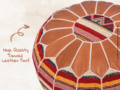 Traditional Moroccan Footstool - New Home Pouf Gift