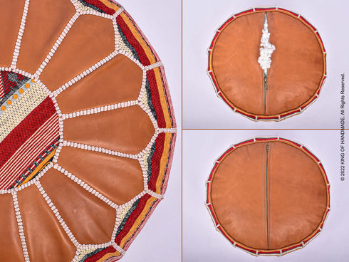 Traditional Moroccan Footstool - New Home Pouf Gift