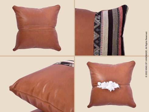 Handmade Cushion Cover | Throw Pillow Cover | Dark Tan