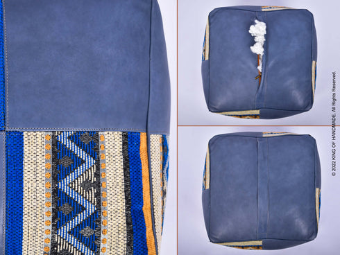 Footstool Ottoman Square Pouf - Bohemian Decor