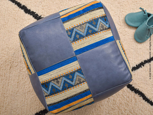 Footstool Ottoman Square Pouf - Bohemian Decor