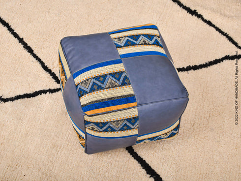 Footstool Ottoman Square Pouf - Bohemian Decor
