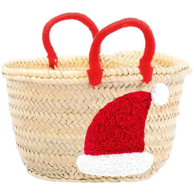 Personalized Santa Christmas Straw Gift Bag