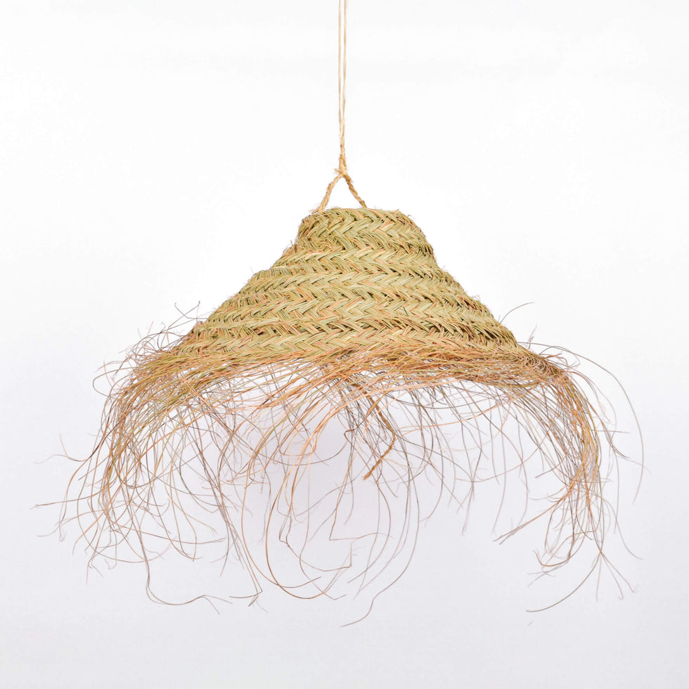 Natural Esparto Pendant Light – Handmade Woven Lampshade