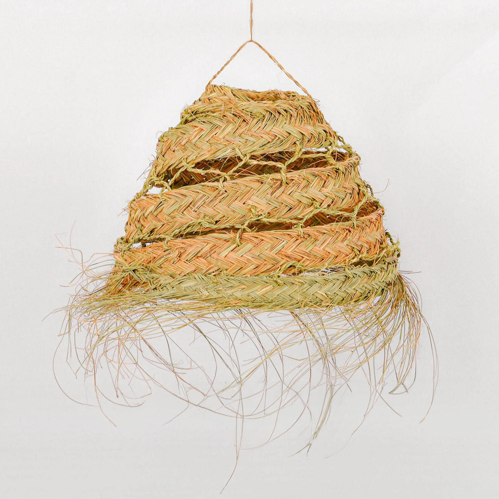 Moroccan Woven Chandelier – Natural Esparto Boho Lamp