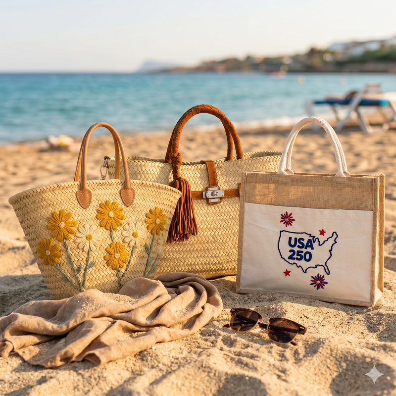 Moroccan Straw Bags Collection