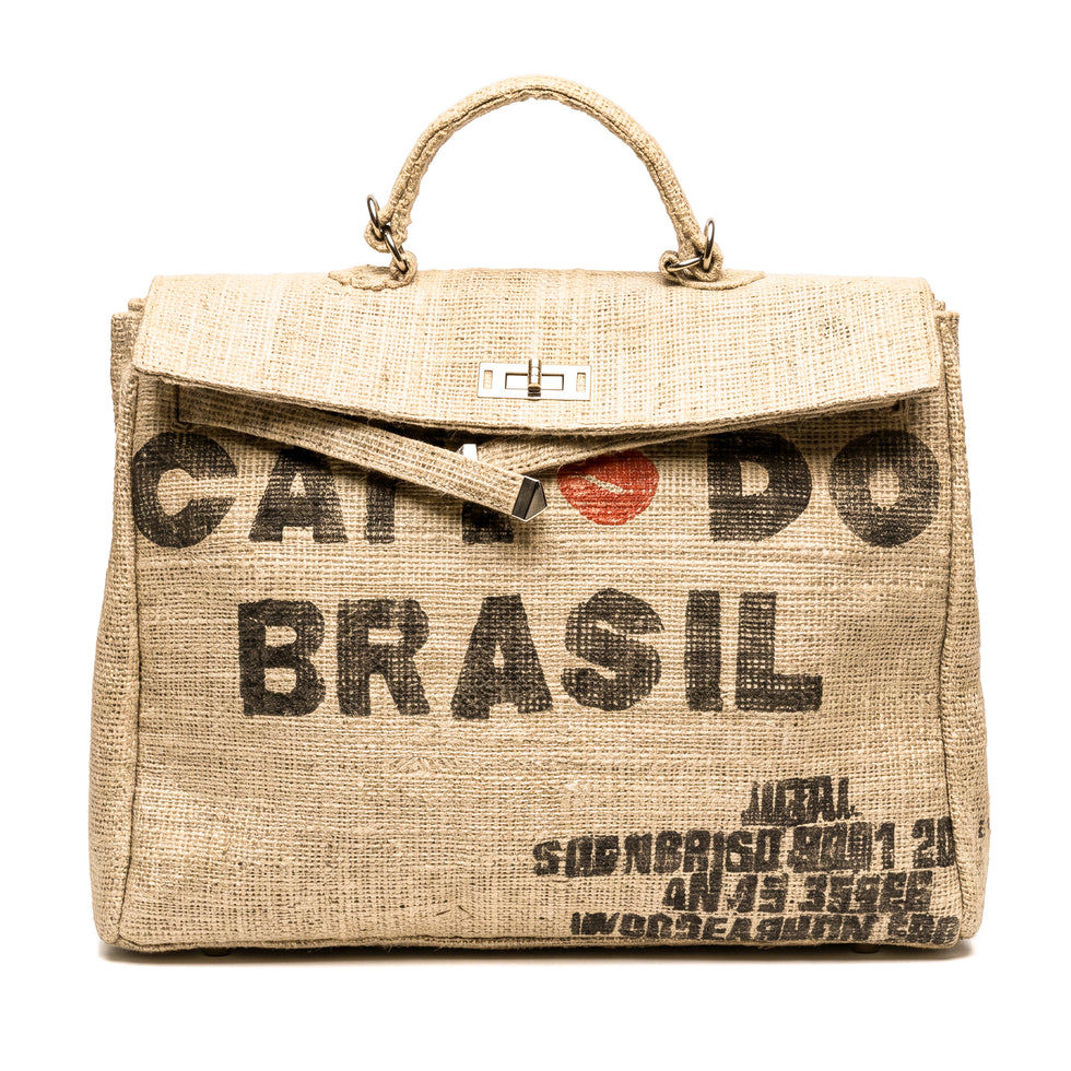 Jute Kelly Bag – Moroccan Coffee-Sack Handmade Handbag