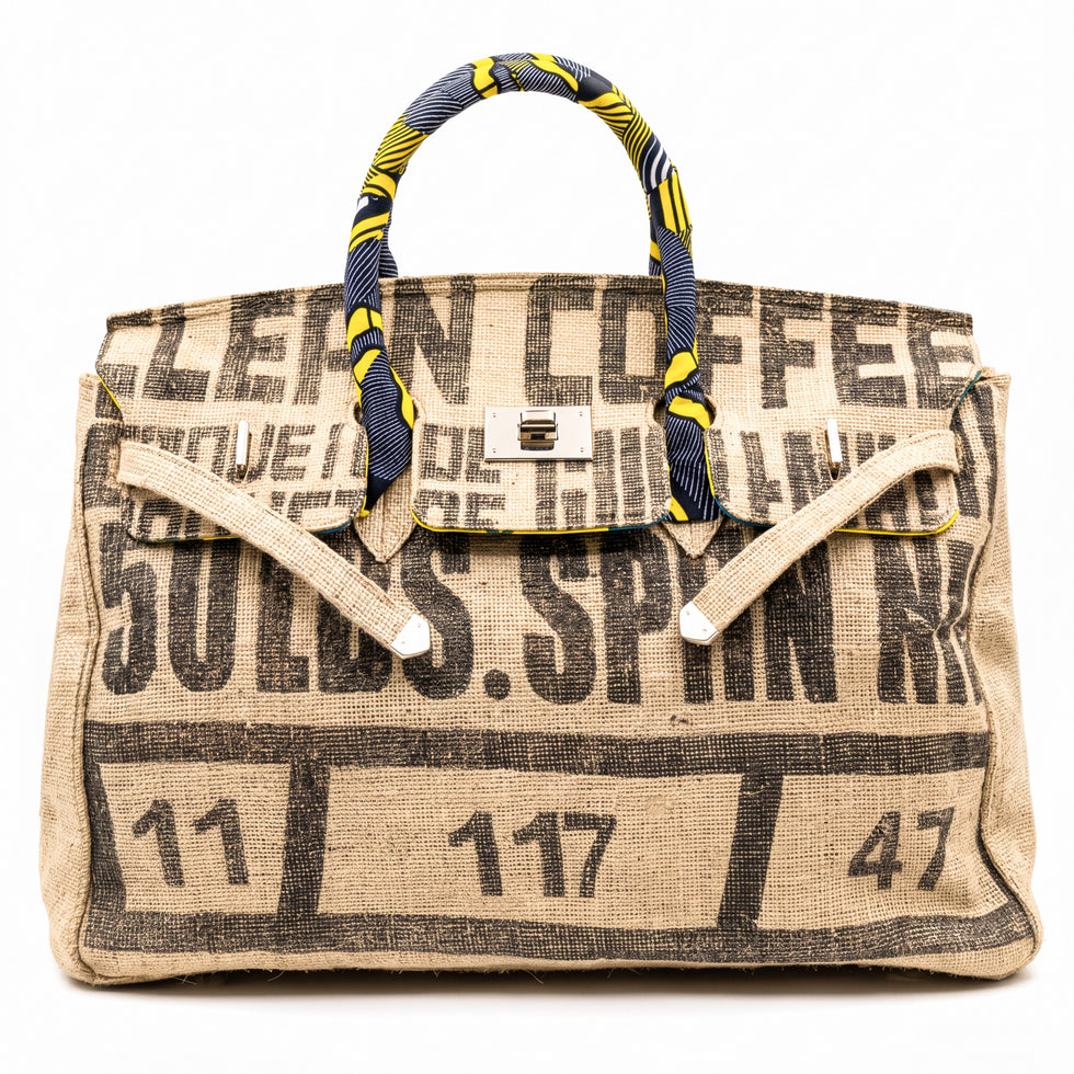 Jute Birkin Bag – Moroccan Coffee-Sack Handmade Handbag