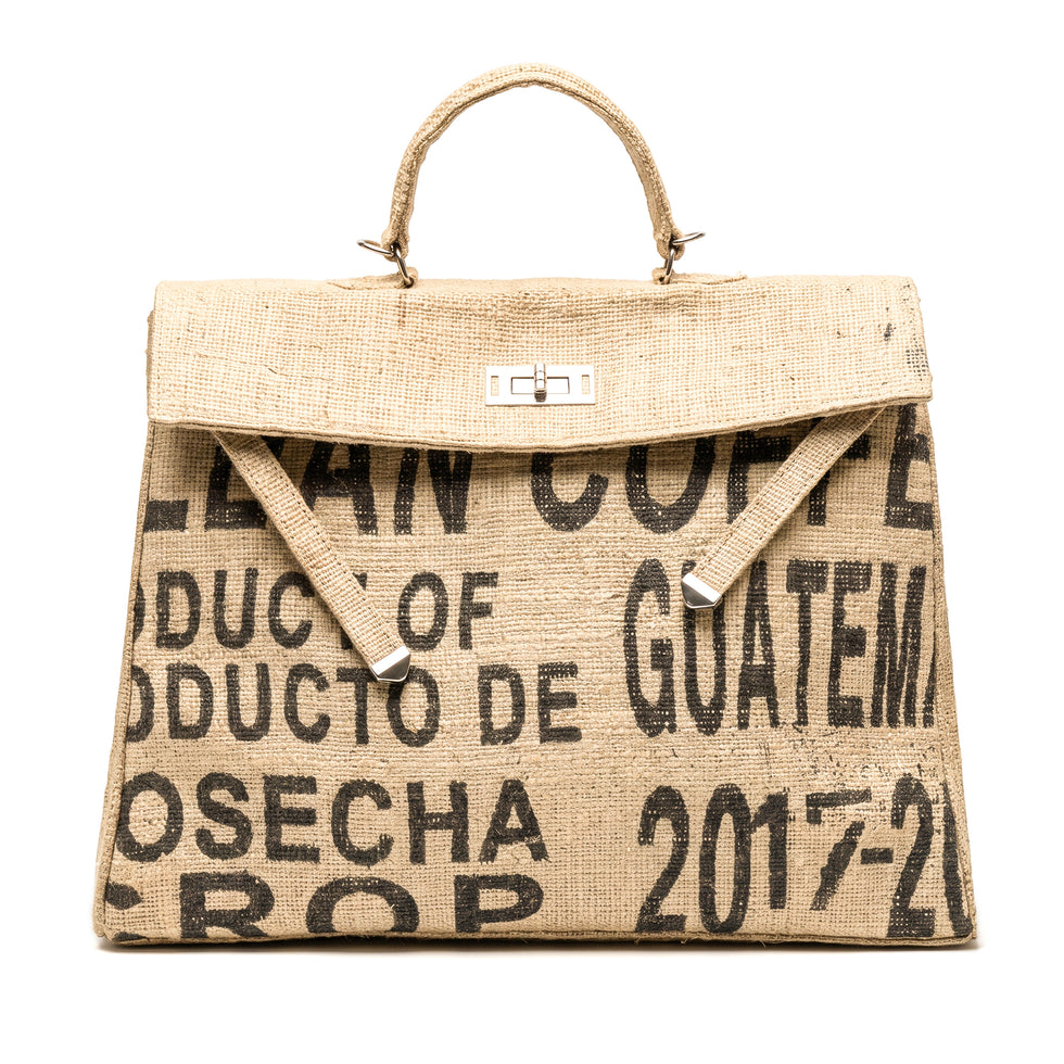 Jute Kelly Bag – Handmade Moroccan Coffee-Sack Handbag